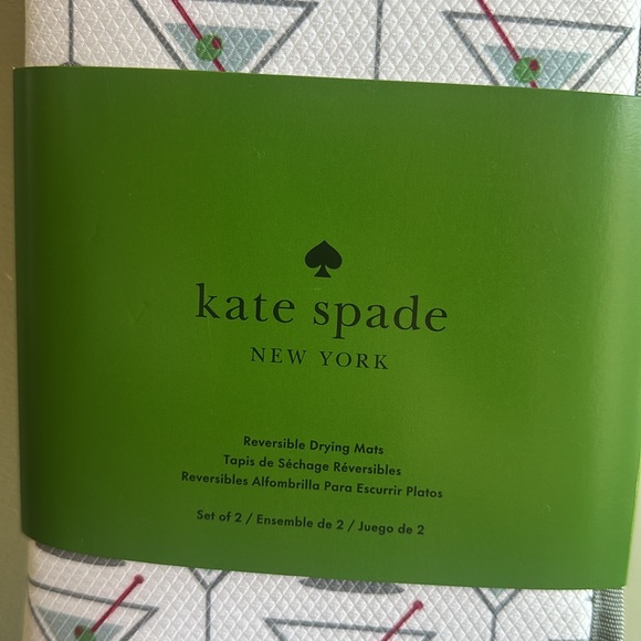Nwt Kate spade martini cocktail drying mats and oven mits kitchen set - Picture 3 of 9